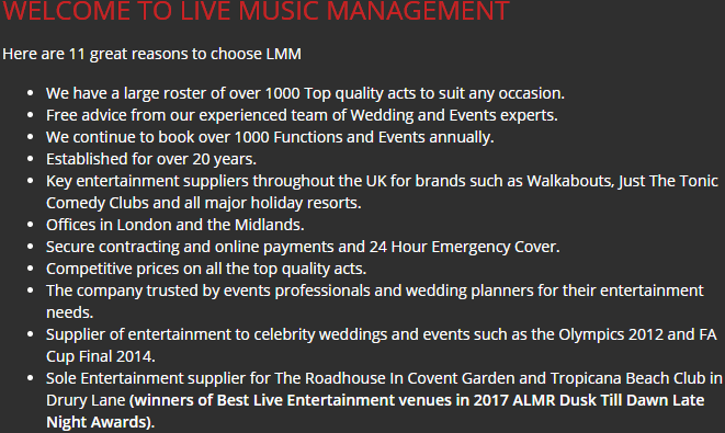 Welcome to Leve Music Management